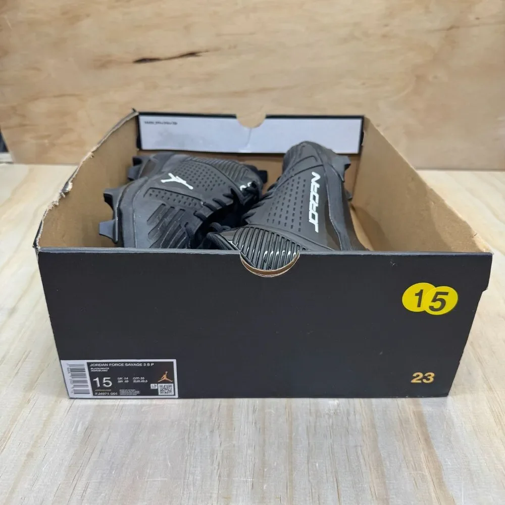 NEW Jordan Force Savage 3 S P Black White Size 15 Men FJ4971-001